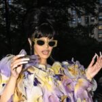 Cardi B donned an exceptionally striking floral little dress that embraced the “cheugy” trend